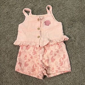 Pink Floral Jumpsuit Matching Set